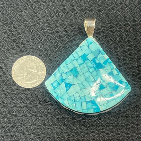 Jay King Lion’s Paw Shell & Turquoise Pendant - Picture 3 of 10